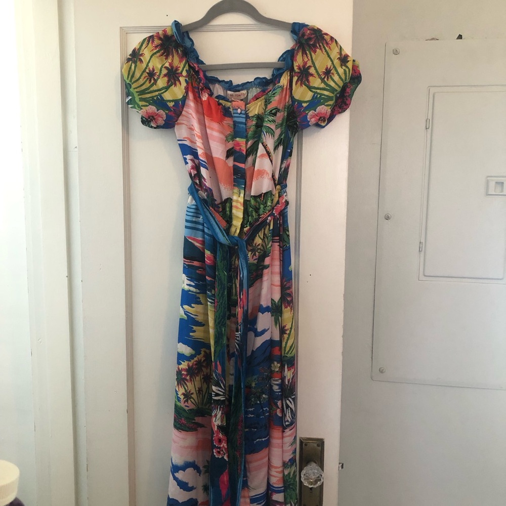 Flying Tomato Tropical Print Dress